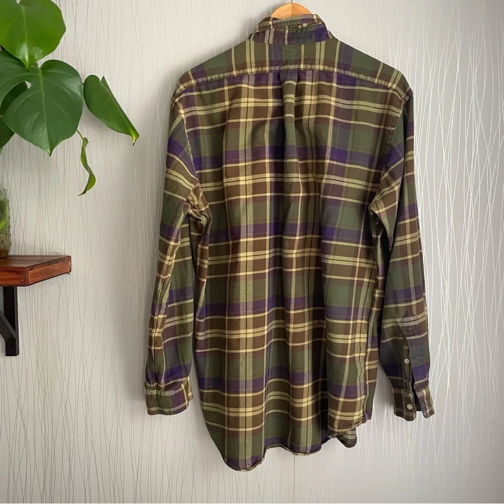 Vintage Ralph Lauren Golf Large Long Sleeve Shirt Khaki Green - Picture 6 of 8